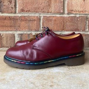 vintage dr. martens MIE 1461 rainbow double stitch oxfords